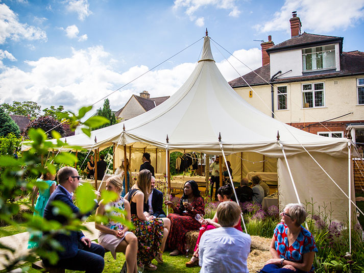 compact canvas-marquee hire ideal for garden parties and weddings - heartwood marquee