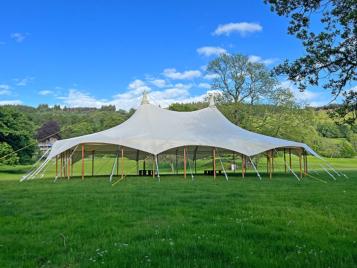 wedding and festival canvas marquee hire - the 60x40ft seren marquee