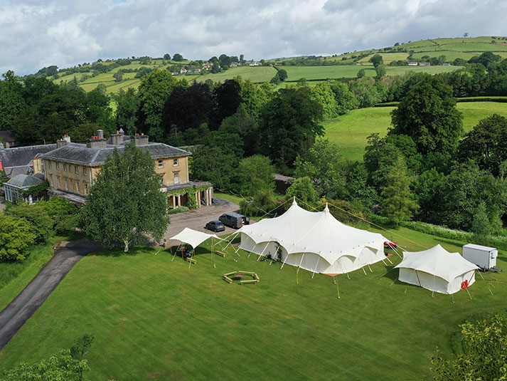 Large Wedding Marquee Hire in Wales - The 80x60 Seren Marquee up to 200 guests